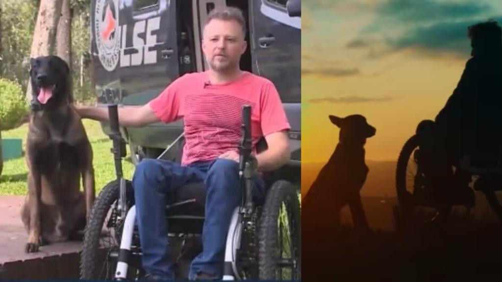 Catarinense cadeirante e cachorro viajam para 100 países com van adaptada