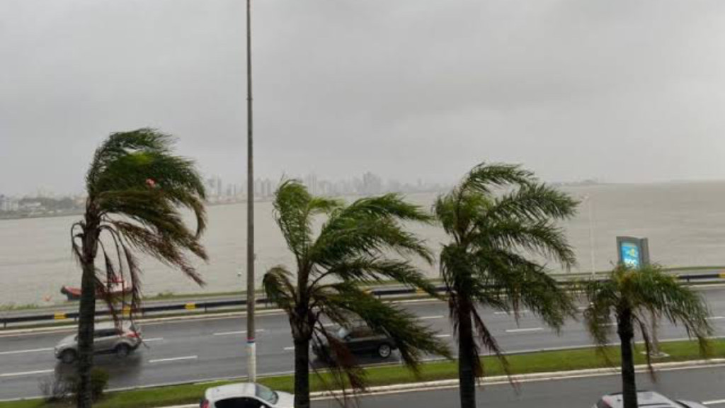 Frente fria traz chuva e ventos de até 80 km/h a Santa Catarina nesta quinta (23)