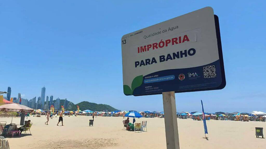 Relatório do IMA revela piora na qualidade da água nas praias de Santa Catarina