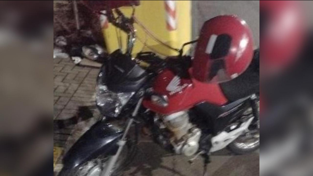 Pai alcoolizado colide motocicleta em lixeira e deixa filho de 8 anos ferido