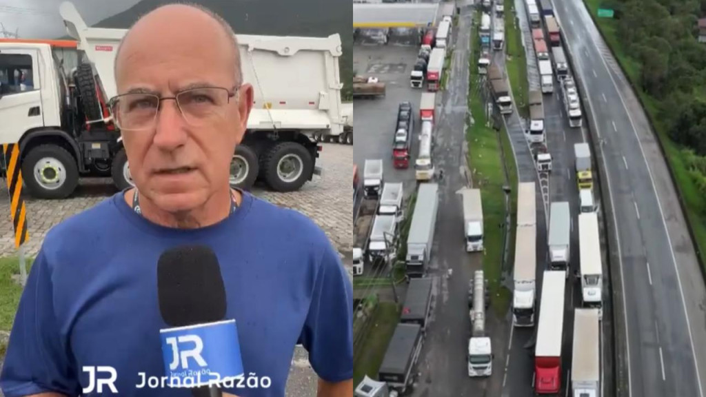 Após 48h presos no Morro dos Cavalos, caminhoneiros reclamam de falta de apoio e informação da Autopista