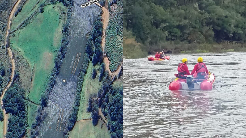 Buscas continuam por desaparecido em rio após tempestade em SC e RS