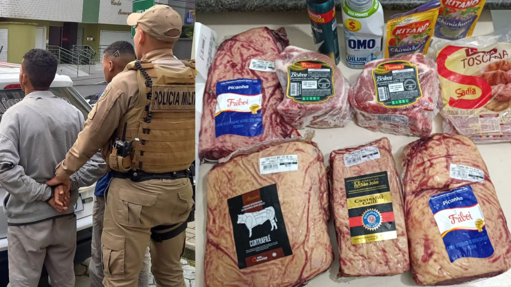 "Ladrões de Picanha" são presos tentando saquear supermercado em Porto Belo