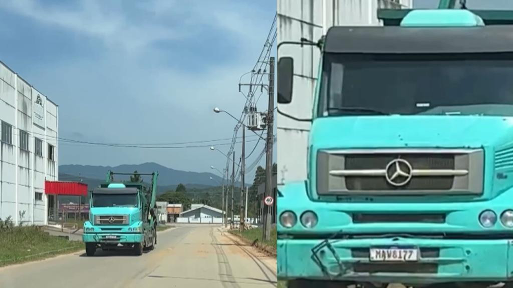 Caminhão deixa ‘rastro de catinga' insuportável na SC-410