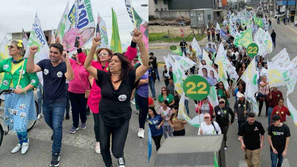 Xepa e Osmari reúnem centenas de pessoas durante caminhada em Itapema