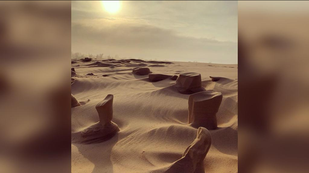 Arte natural: Ventos criam formas únicas nas dunas de SC