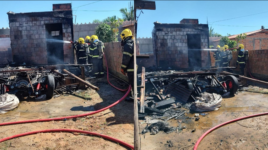 Às vésperas de Natal, casa em Tijucas é destruída por incêndio
