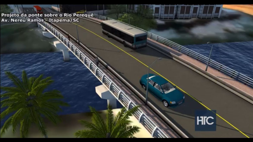 Nova ponte do Perequê permitirá a passagem de embarcações pelo rio