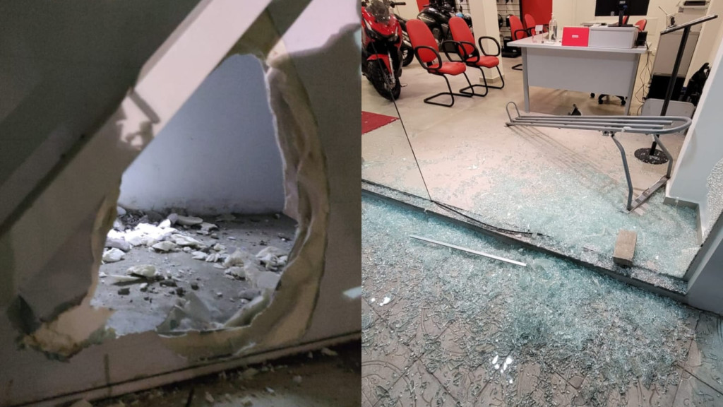 Tentativas de furto causam terror em Itapema: loja tem vidraça quebrada e supermercado é invadido
