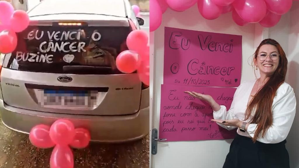 "Eu venci o câncer": Catarinense dá depoimento inspirador e comemora cura com buzinaço
