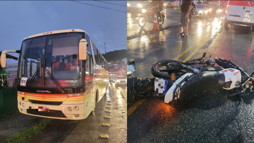 Colisão entre motocicleta e ônibus deixa um morto em Camboriú
