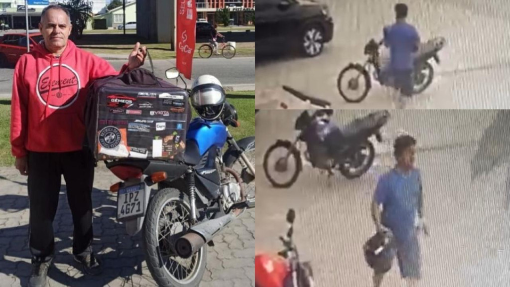 Motoboy das minipizzas tem moto furtada em Tijucas