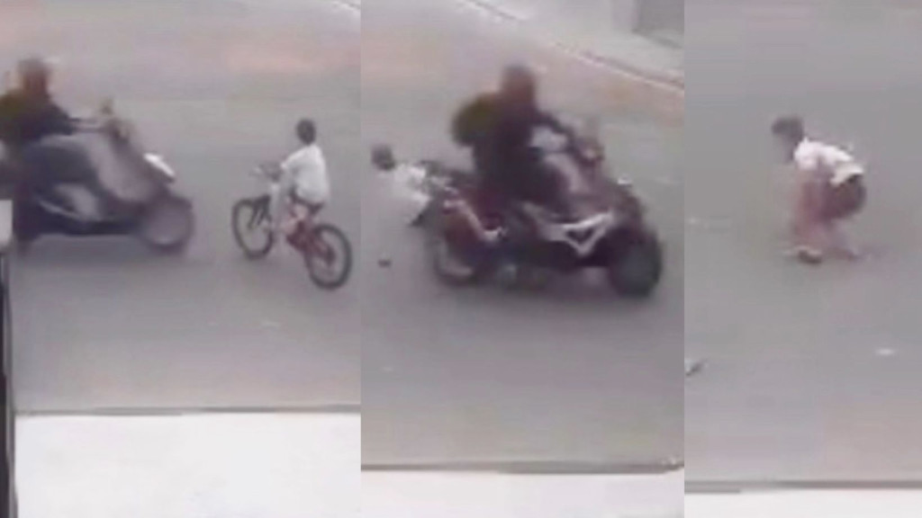 Milagre em SC: criança escapa ilesa após ser atropelada por motocicleta