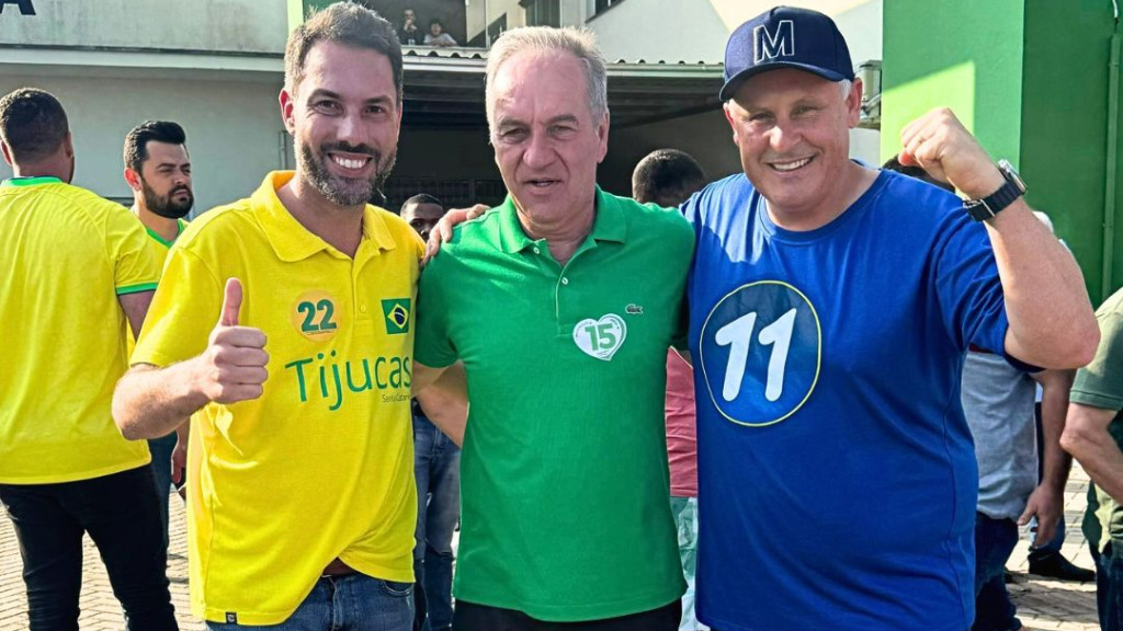 Thiago, Elmis e Maickon juntos em Tijucas