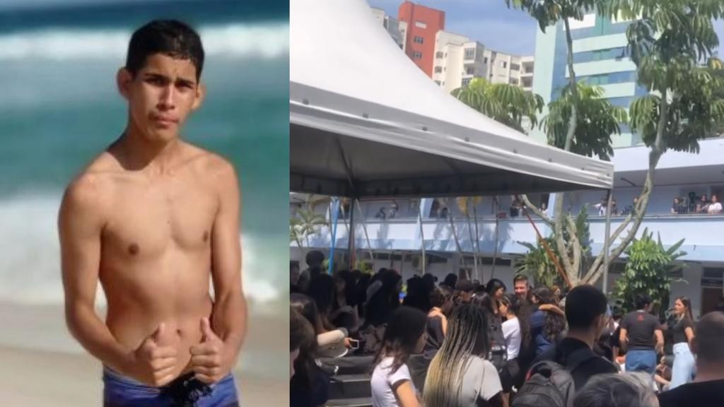 Professores e amigos fazem homenagem a adolescente morto em Florianópolis