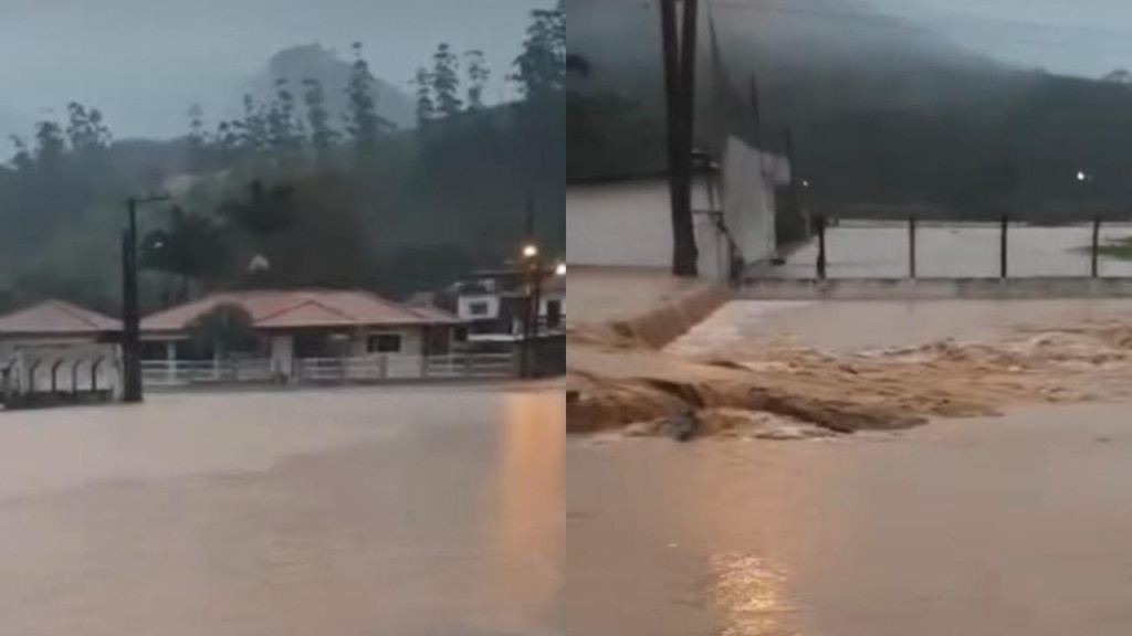 Chuvas intensas provocam alagamentos em Antônio Carlos