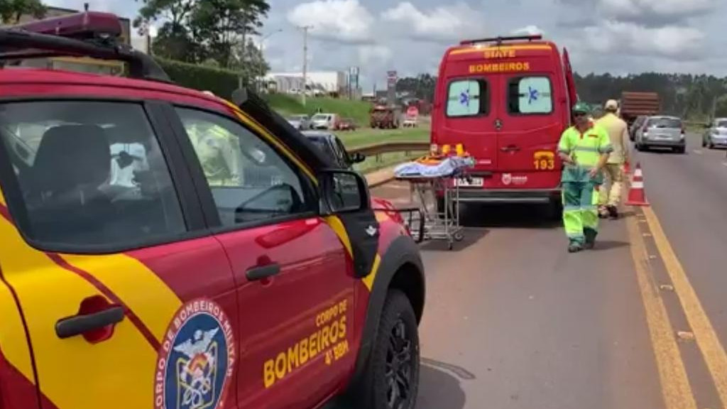 Moradora de Tijucas se envolve em acidente entre dois veículos na BR 277, no Paraná