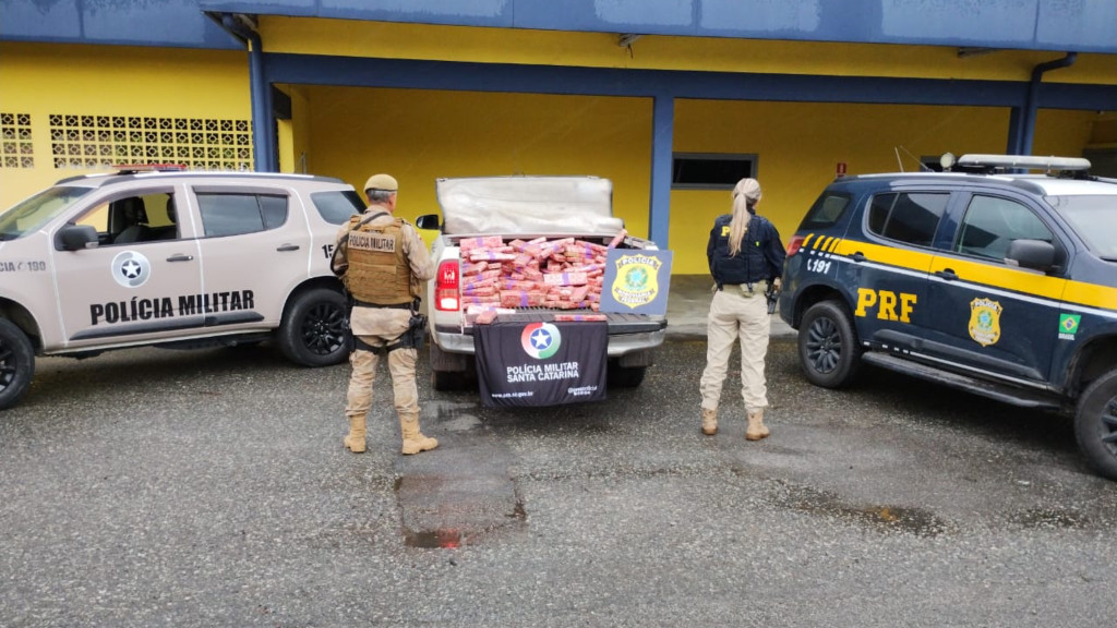 Homem é preso com quase 300 kg de maconha em caminhonete roubada