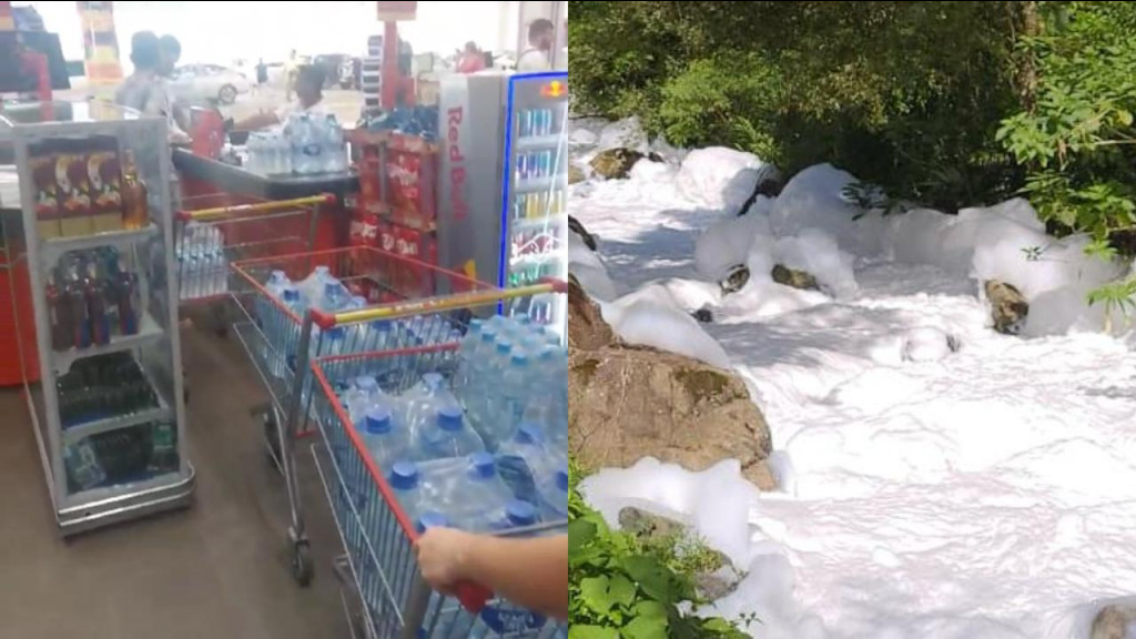 Acidente na Serra Dona Francisca provoca corrida por água potável em supermercados
