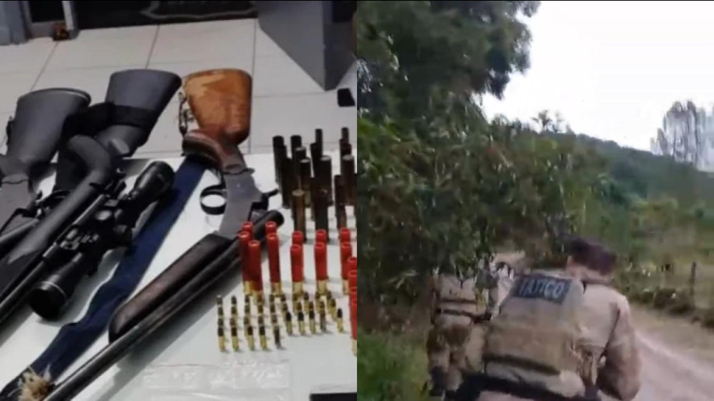 Foragido da justiça é preso com arsenal de armas em Jaraguá do Sul