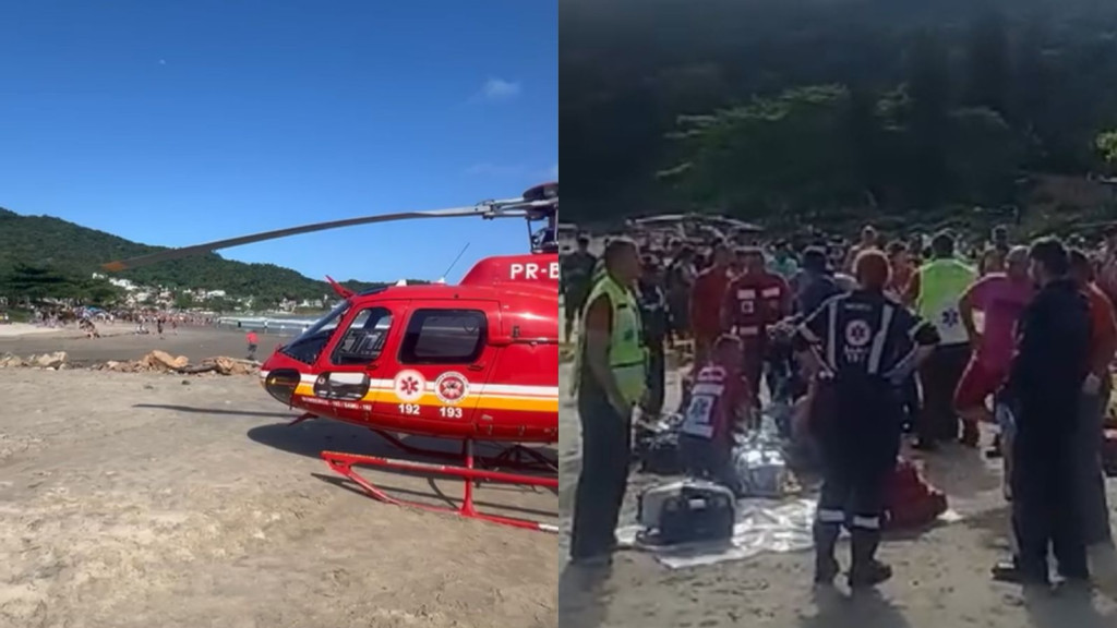 Jovem se afoga em praia de Penha e mobiliza o Arcanjo