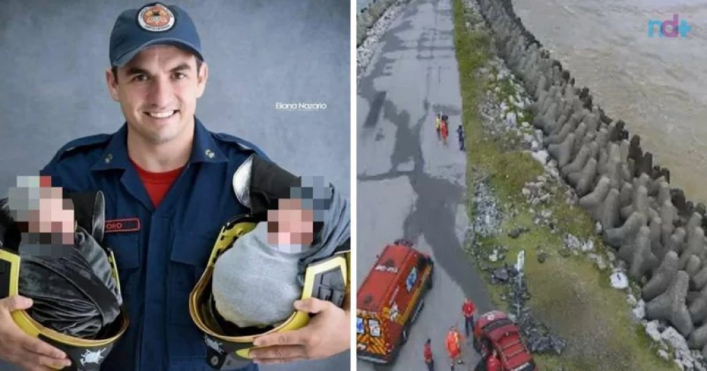 Luto em SC: encontrado corpo de bombeiro que caiu no Rio Itajaí