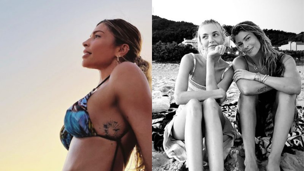 Grazi Massafera curte dia de praia em Itajaí com amiga supermodelo