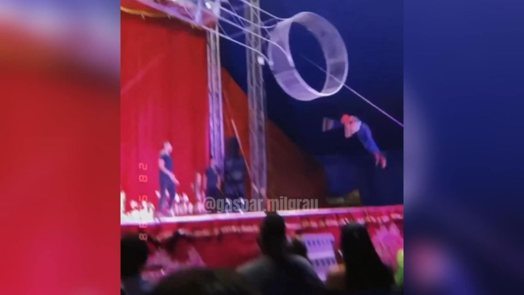 VÍDEO: Estreia de circo em Gaspar é marcada por queda de trapezista durante apresentação