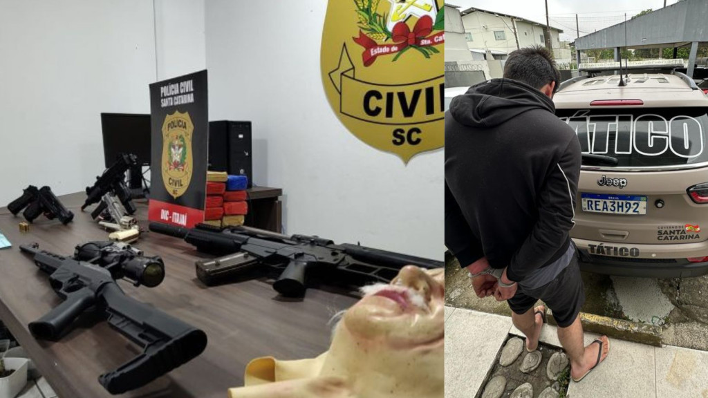 Bandido preso em Tijucas tinha fuzis e assaltou agências bancárias na região