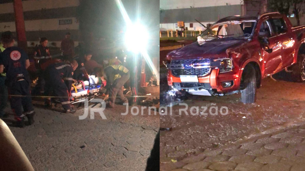 Vítima de capotamento em Tijucas é levada às pressas ao Hospital Regional