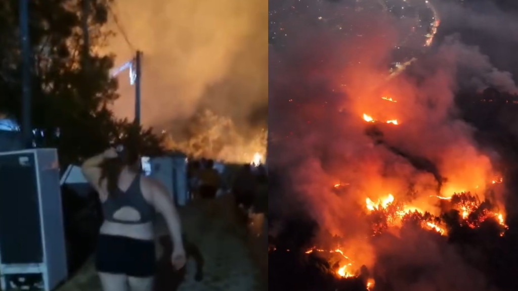 URGENTE: Famílias correm para salvar o que tem enquanto incêndio avança na Praia do Sonho, em SC