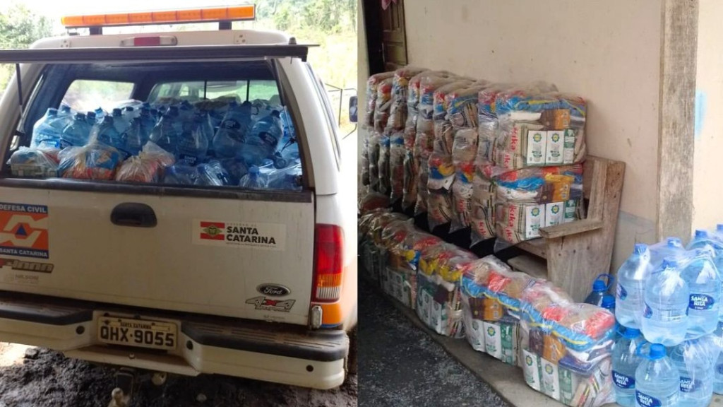 Governo de SC manda "missão humanitária" com água e cestas básicas para indígenas