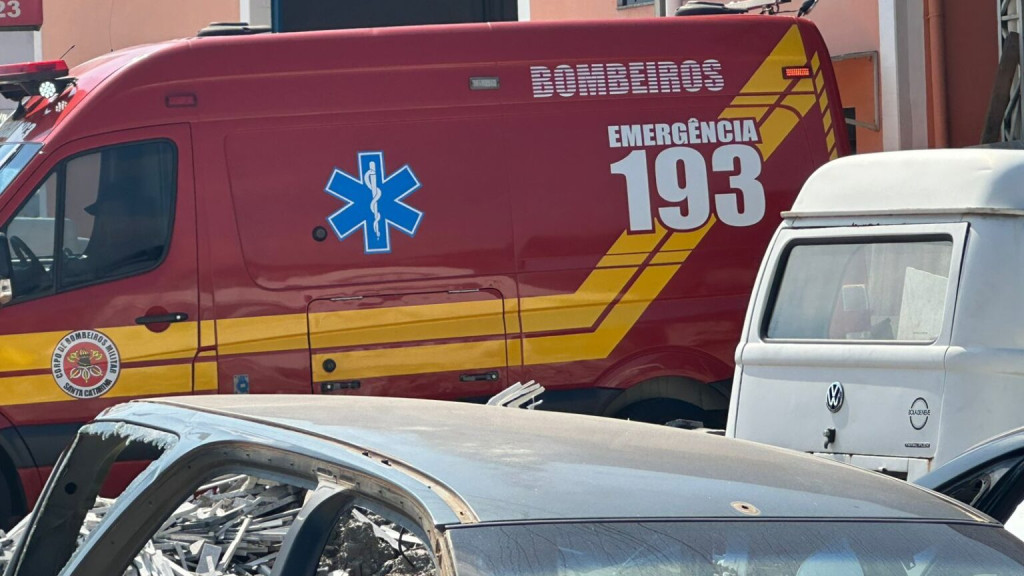 Acidente de trabalho mobiliza bombeiros em Canelinha