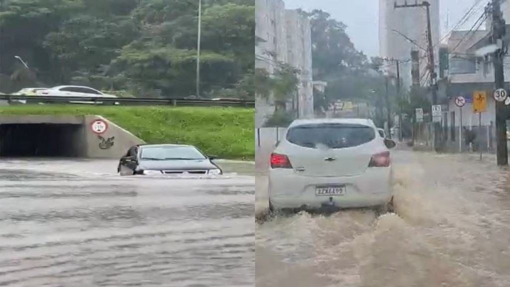 ALERTA: Fortes chuvas alagam ruas de Itajaí e deixa trânsito caótico