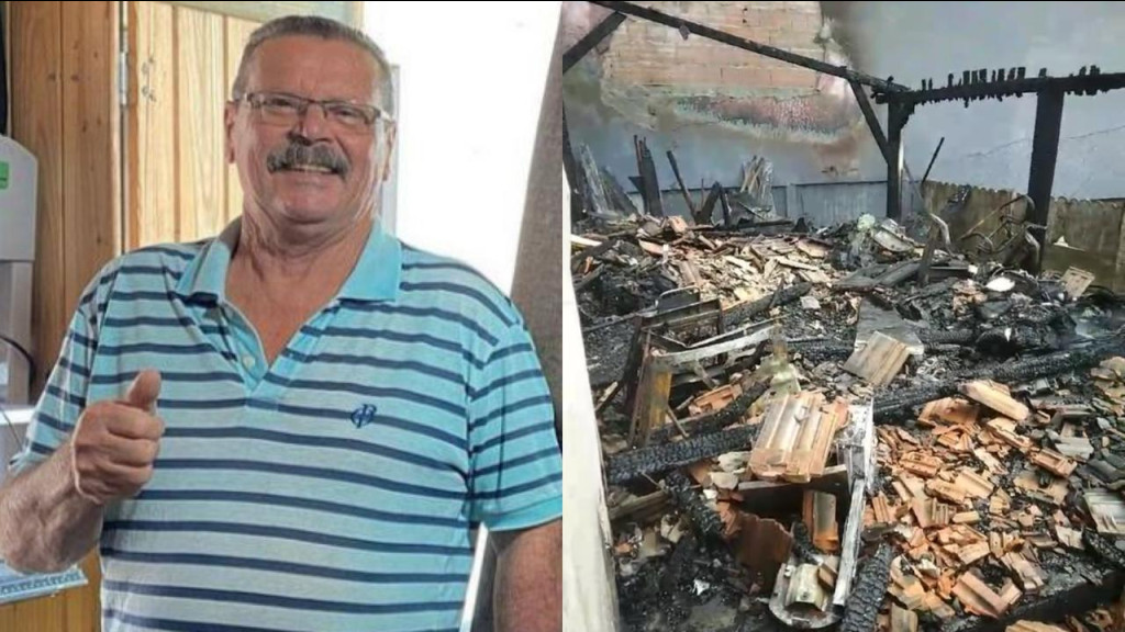 Idoso precisa de ajuda após perder estofaria de 20 anos durante incêndio, em Porto Belo