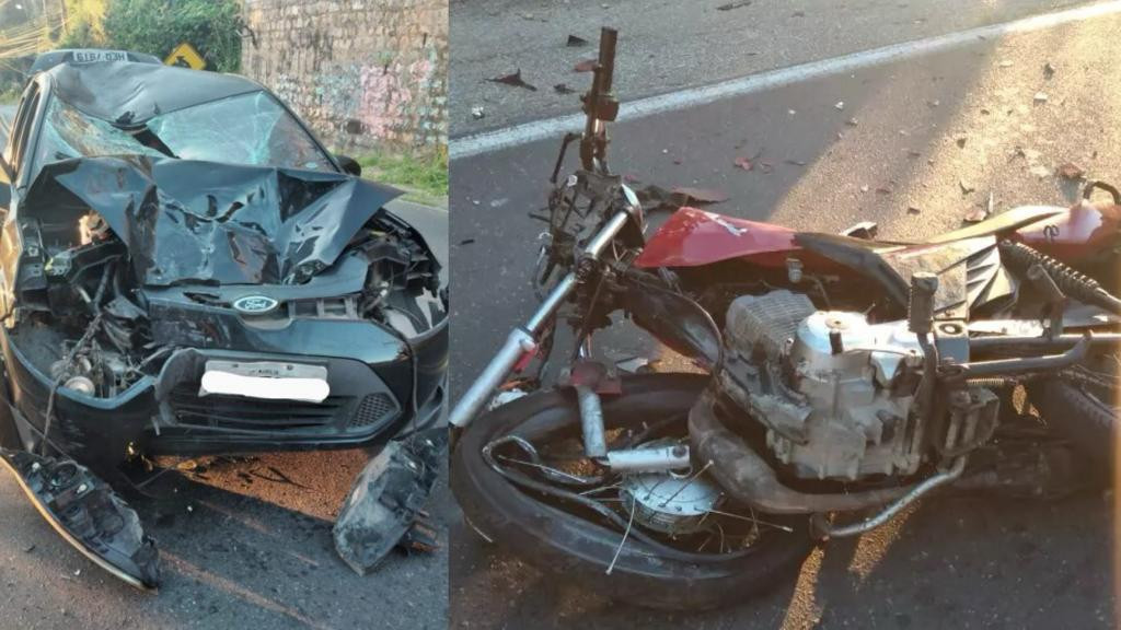 Jovem sem habilitação morre após colisão frontal entre moto e carro, em Florianópolis