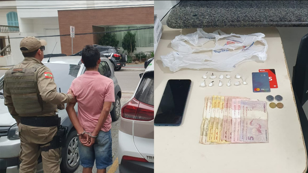 Cocaína em vaso revela tráfico de drogas e acaba em prisão em Tijucas