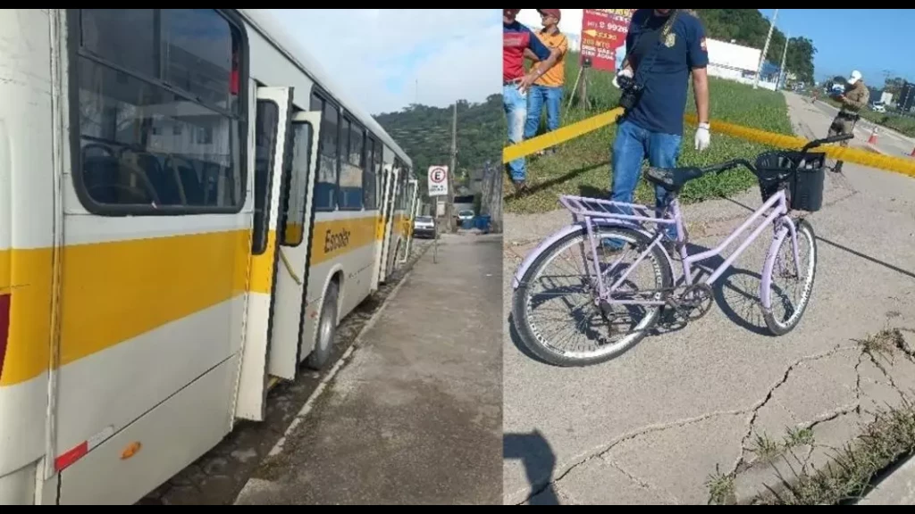 Ciclista morre em grave acidente envolvendo ônibus em Itajaí