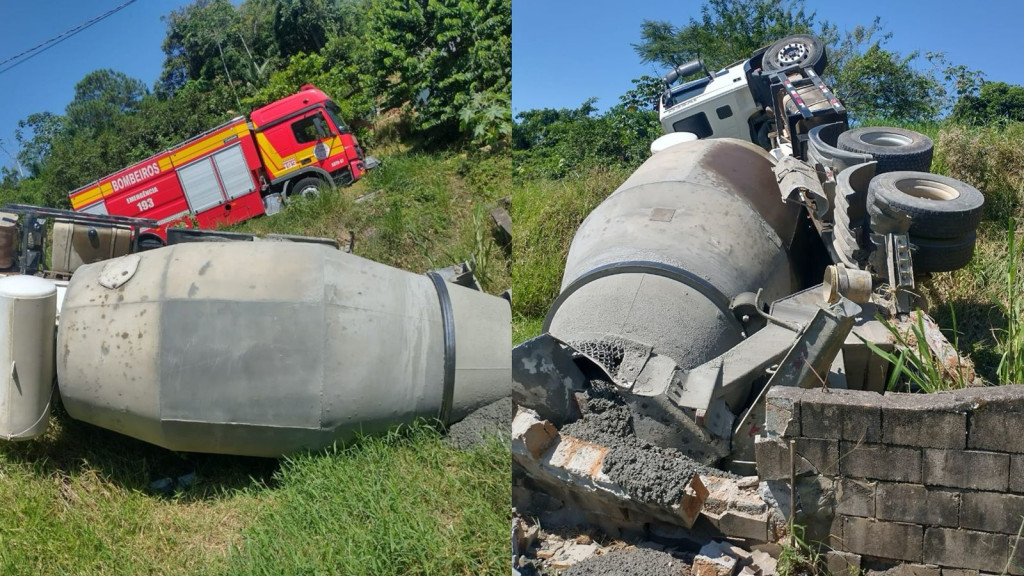 Acidente com caminhão derrama 200 litros de combustível em Camboriú