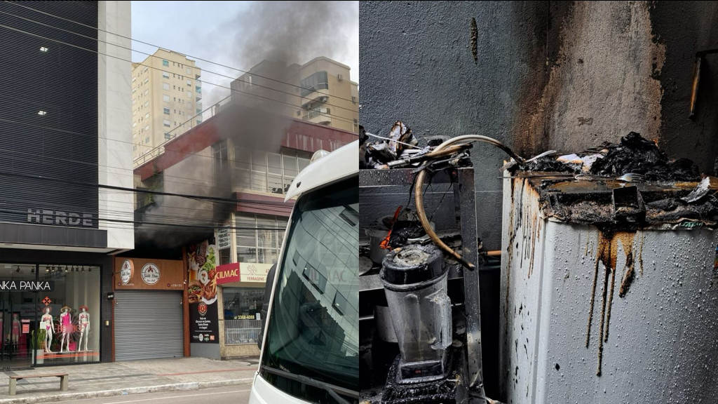 Incêndio em restaurante de Itapema mobiliza Corpo de Bombeiros