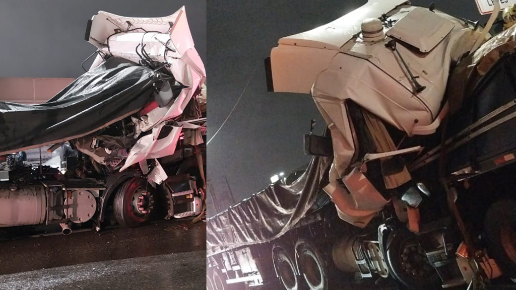 Milagre: Vídeo mostra resgate de motorista após colisão na BR-101, em São José