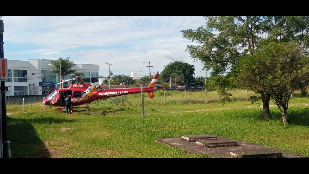 URGENTE: Helicóptero é mobilizado em Tijucas para resgate de paciente
