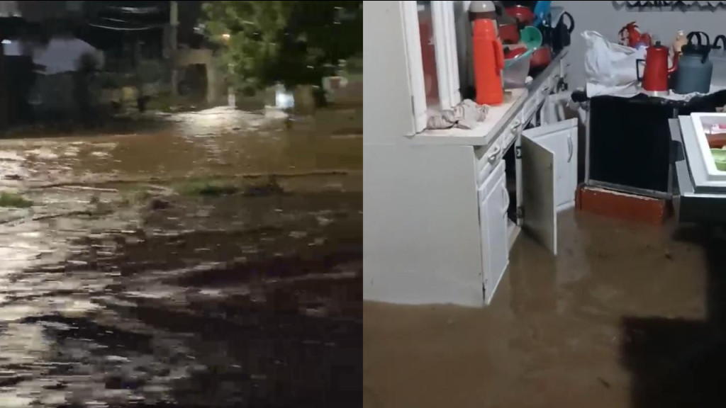 URGENTE: Ruas ficam alagadas e água invade casas após chuva em Lages