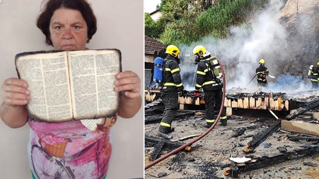 Mulher perde casa em incêndio e precisa de ajuda para recomeçar "só sobrou minha bíblia"