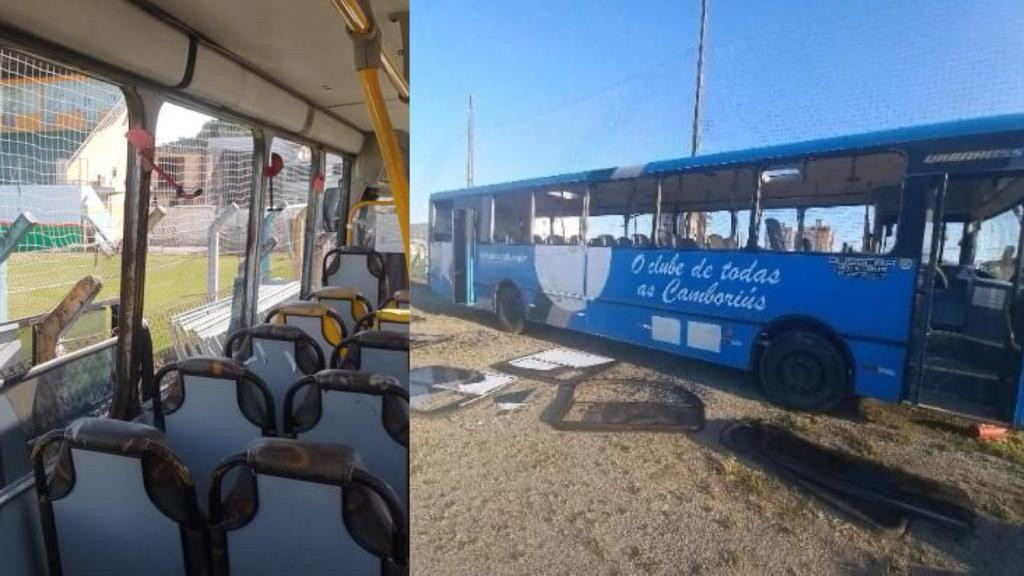 Adolescente são apreendidos após quebrar ônibus do Camboriú Futebol Clube