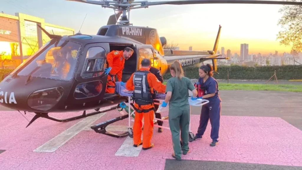 Criança de 3 anos em estado grave é salva pelo helicóptero da Polícia Civil