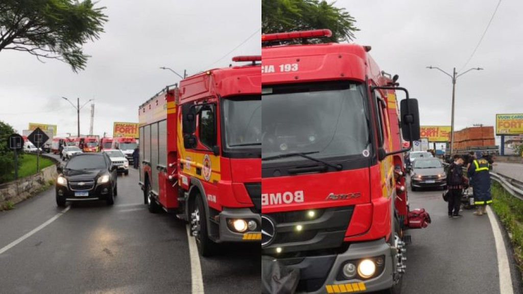Acidente entre carros e motos deixa uma pessoa morta e feridos na BR-282, em São José